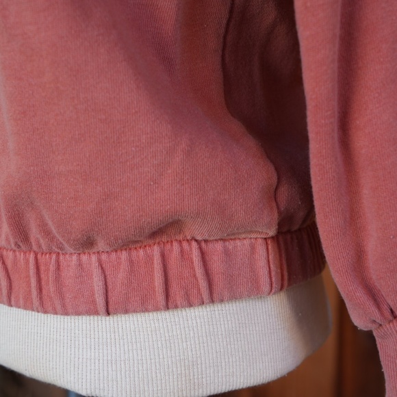 Democracy Long Sleeve Flange Shoulder Mineral Wash Sweatshirt In Toasted Pumpkin - Picture 14 of 17